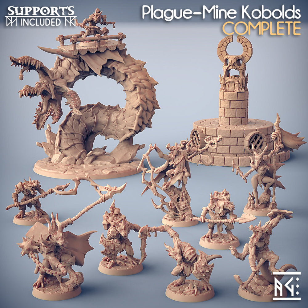 3D Printed Artisan Guild Kobold Weapons Rack Plague Mine Kobolds 28mm 32mm (Online Only)