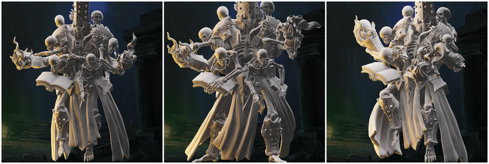3D Printed Nafarrate Skeleton Wizard Skeletons Army 28mm 32mm D&D (Online Only)