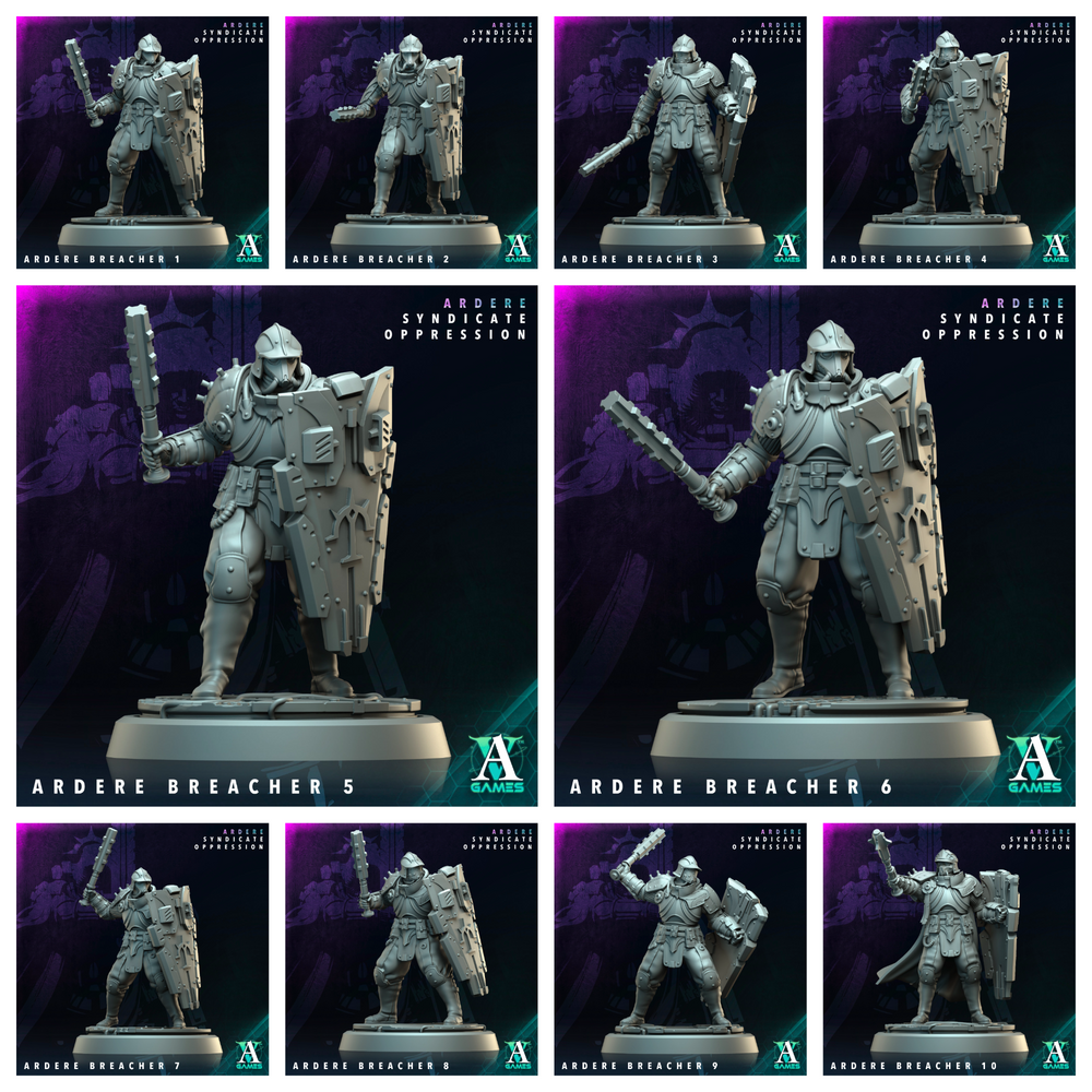 3D Printed Archvillain Games Ardere Breacher Ardere - Syndicate Oppression 28 32mm D&D (Online Only)