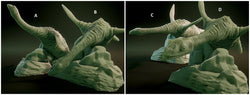 3D Printed Nafarrate Plesiosaurus Lovecraftian Bestiary 28 32 mm D&D (Online Only)