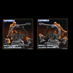 3D Printed Papsikels Democracy Troopers Helljumper Emplacement Set JUNE 2024 SCIFI 28mm 32mm (Online Only)
