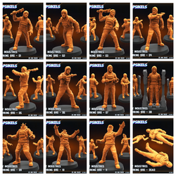 3D Printed Papsikels Working Bros Set October 2024 SciFi 28mm 32mm (Online Only)