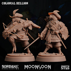 3D Printed Sordane Publishing Colonial Hellion Moonsoon 28 32mm D&D (Online Only)