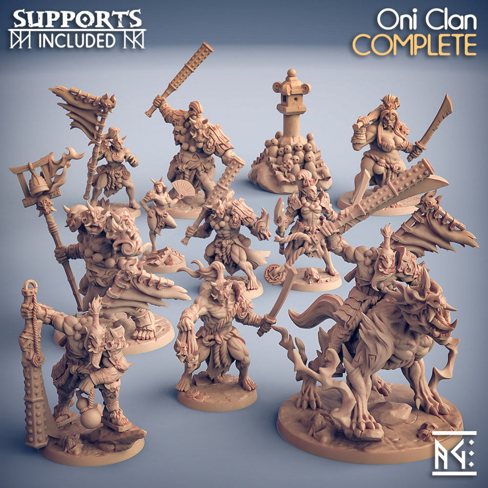 3D Printed Artisan Guild Oni Lamp Oni Clan 28mm 32mm (Online Only)