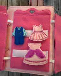 Felt Dollhouse Quiet Book - Toddler Activity Book - Educational Gift for Girls - Learning Toy - Unpaper Doll (ONLINE ORDER ONLY)