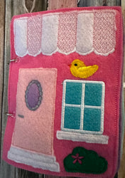 Felt Dollhouse Quiet Book - Toddler Activity Book - Educational Gift for Girls - Learning Toy - Unpaper Doll (ONLINE ORDER ONLY)