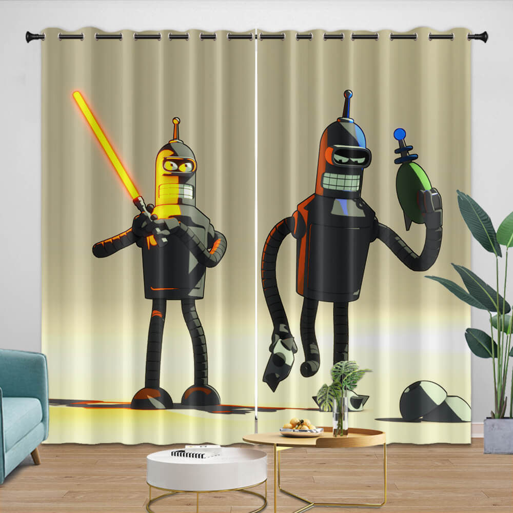 Futurama Curtains Blackout Window Drapes (Online Order Only)