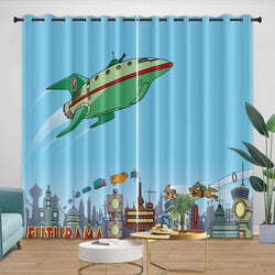 Futurama Curtains Blackout Window Drapes (Online Order Only)