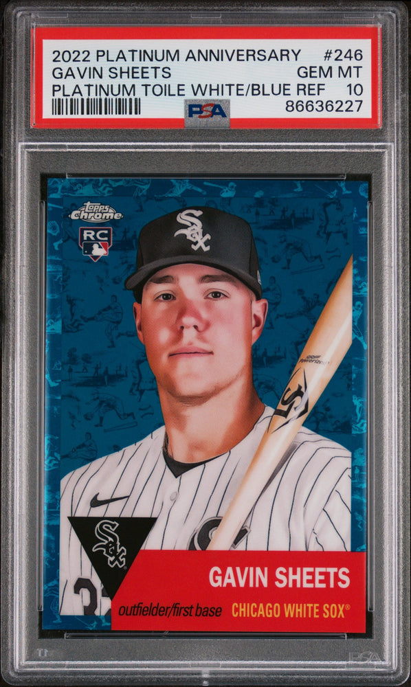 2022 TOPPS CHROME PLATINUM GAVIN SHEETS PLATINUM TOILE #246 PSA 10 (Online Order Only)
