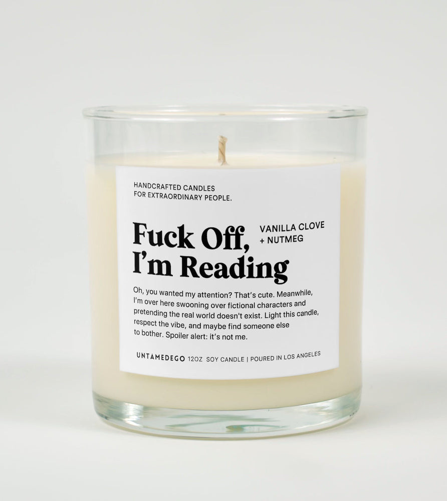 Fuck Off I'm Reading Glass Candle (ONLINE ORDER ONLY)