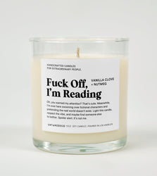 Fuck Off I'm Reading Glass Candle (ONLINE ORDER ONLY)
