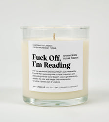 Fuck Off I'm Reading Glass Candle (ONLINE ORDER ONLY)