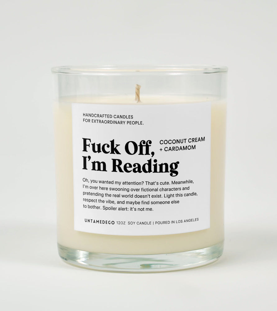 Fuck Off I'm Reading Glass Candle (ONLINE ORDER ONLY)