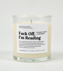 Fuck Off I'm Reading Glass Candle (ONLINE ORDER ONLY)