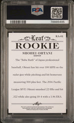 Graded 2018 Leaf Rookie Shohei Ohtani #RA01 Achievement Rookie RC Baseball Card PSA 10 Gem Mint (ONLINE ORDER ONLY)
