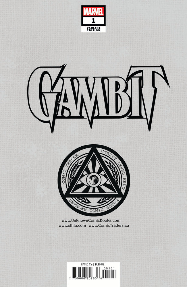 Gambit 1 Unknown Comics Blank Exclusive Var (07/06/2022) (07/27/2022) (ONLINE ORDER ONLY)