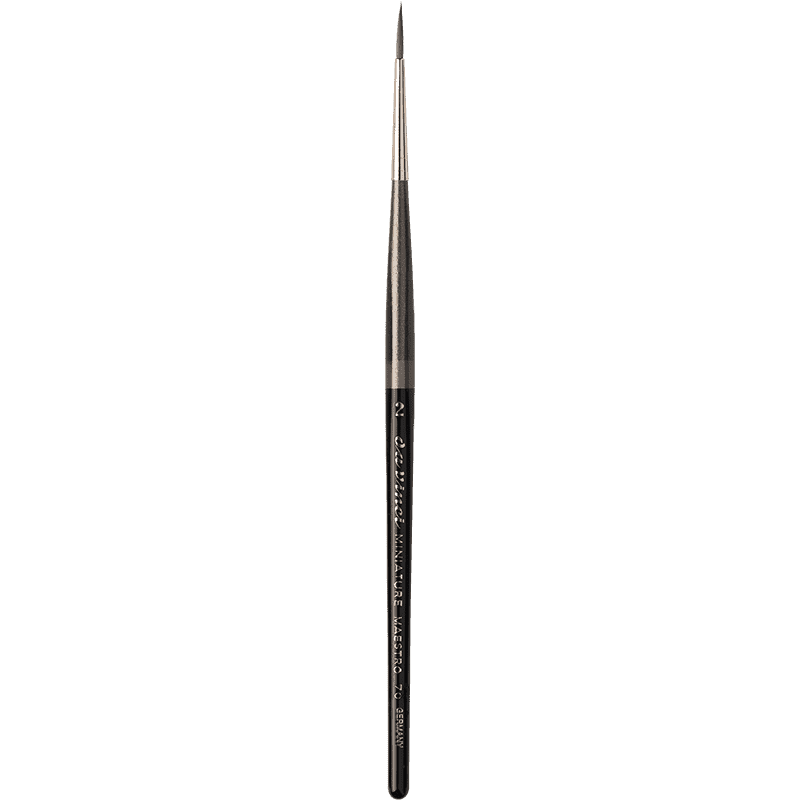 Da Vinci: Miniature Maestro - Kolinsky Red Sable Brush - Series 70 - Size 2 - Round, Extra Long and Extra Pointed (ONLINE ORDER ONLY)