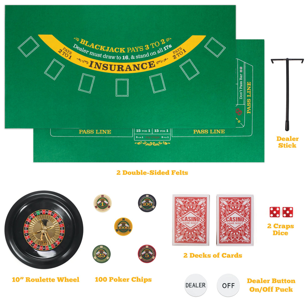 Casino Game Night: 4 Games in 1 (ONLINE ORDER ONLY)