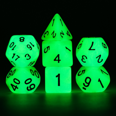 Glow in the Dark - Blue and Green RPG Dice Set (ONLINE ORDER ONLY)