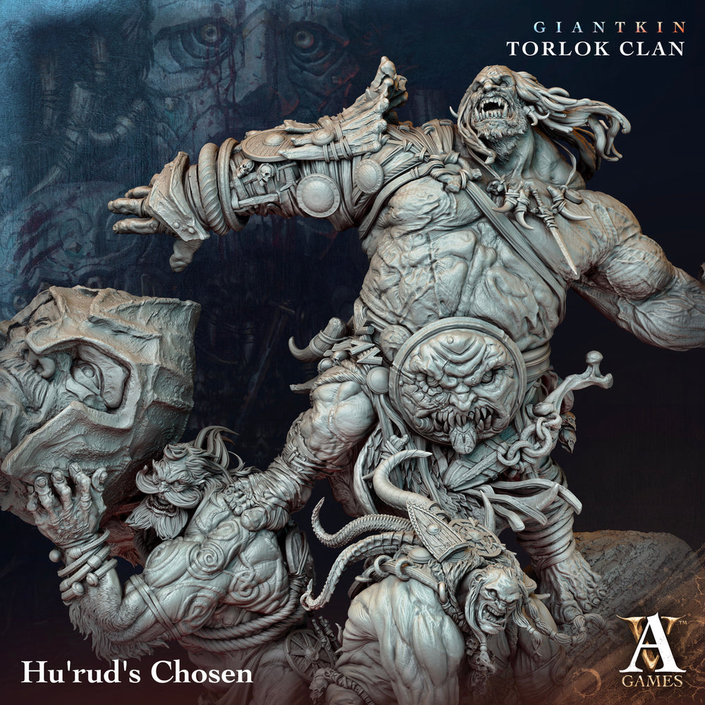 3D Printed Archvillain Games Giantkin - Torlok Clan Hu'rud's Chosen 28 32mm D&D (Online Only)