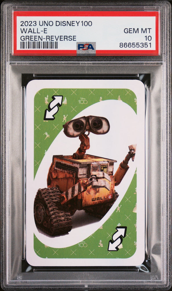 2023 UNO DISNEY 100 WALL E GREEN REVERSE PSA 10 (Online Order Only)