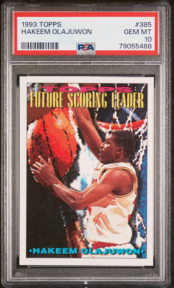 1993 TOPPS HAKEEM OLAJUWON #385 - PSA 10 (Online Order Only)