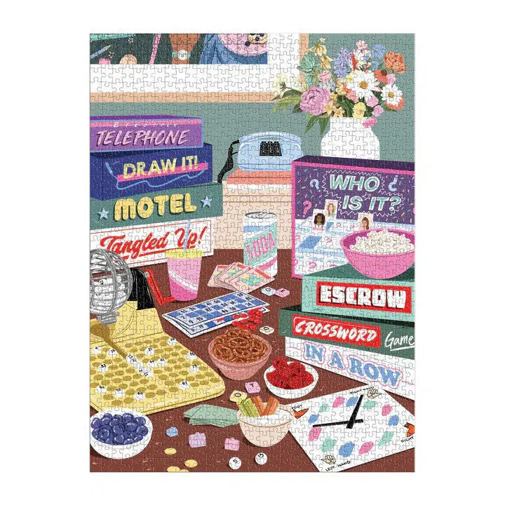 Game Night 1000 Piece Jigsaw Puzzle Galison (ONLINE ORDER ONLY)