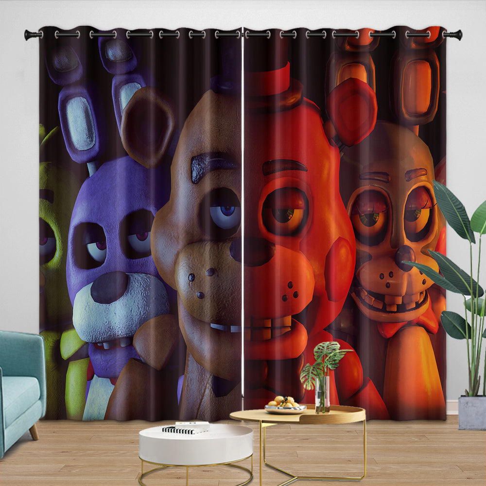 Game Five Nights At Freddys Curtains Pattern Blackout Window Drapes (Online Order Only)