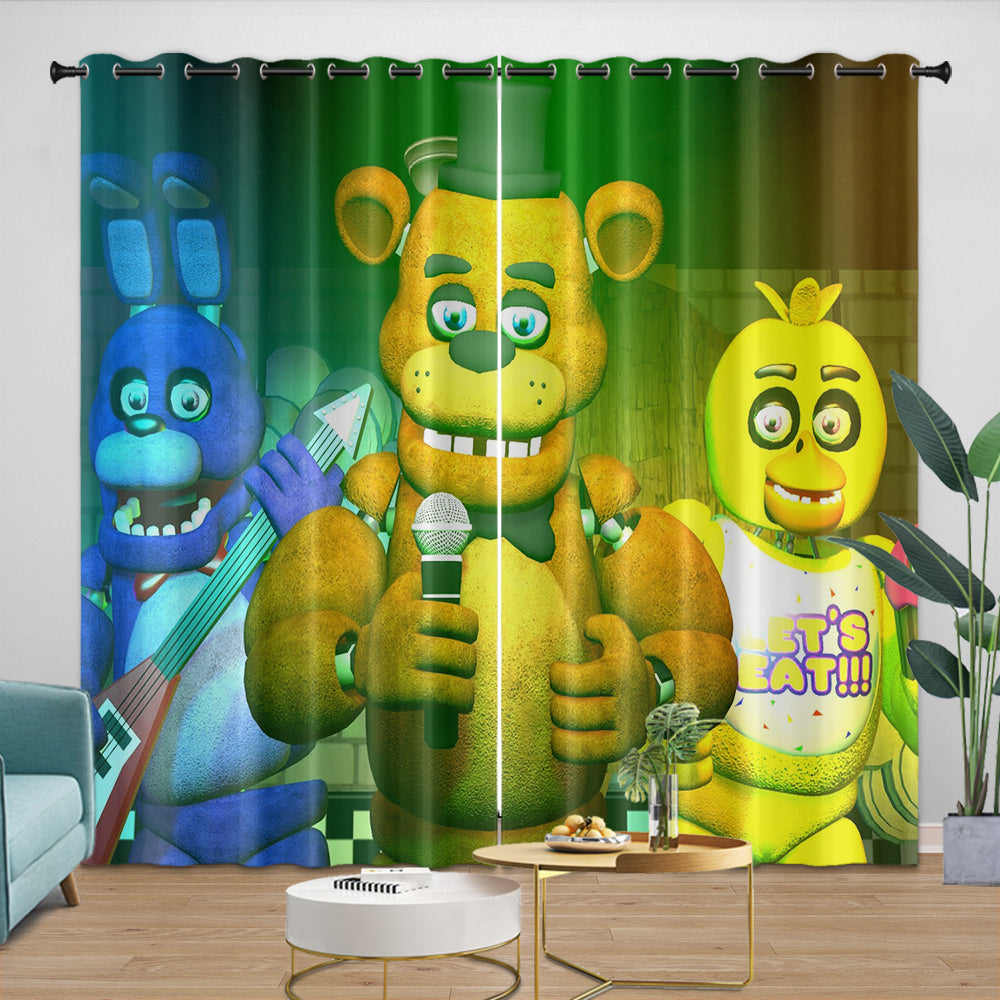 Game Five Nights At Freddys Curtains Pattern Blackout Window Drapes (Online Order Only)