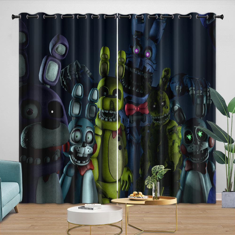 Game Five Nights At Freddys Curtains Pattern Blackout Window Drapes (Online Order Only)