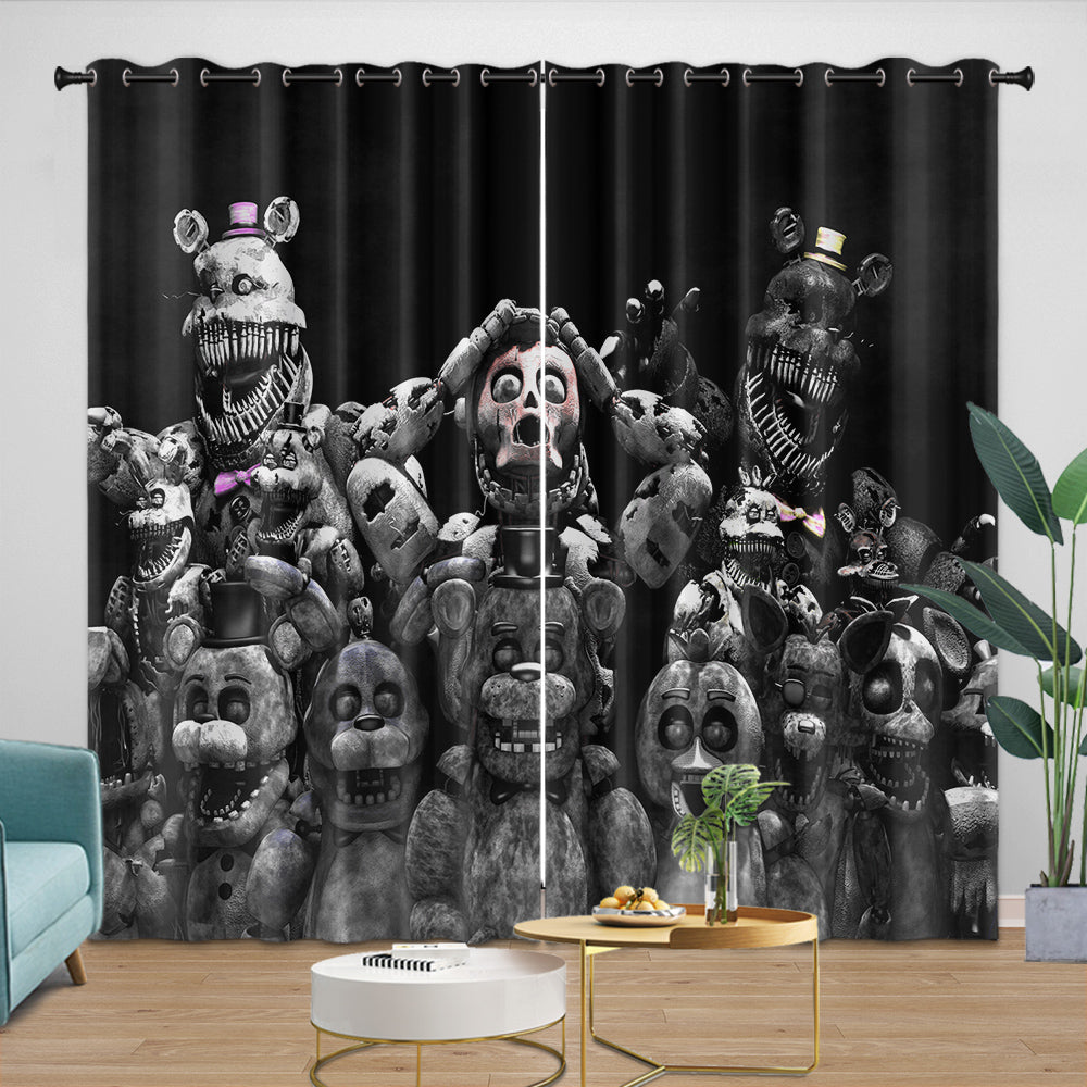 Game Five Nights At Freddys Curtains Pattern Blackout Window Drapes (Online Order Only)