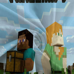 Game Minecraft Pattern Bedding Set Quilt Cover Without Filler (Online Order Only)