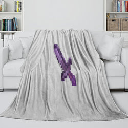 Game Pattern Minecraft Blanket Flannel Throw Kids Room Decoration (ONLINE ORDER ONLY)