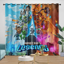 Game Pattern Minecraft Curtains Blackout Window Drapes Room Decoration (Online Order Only)