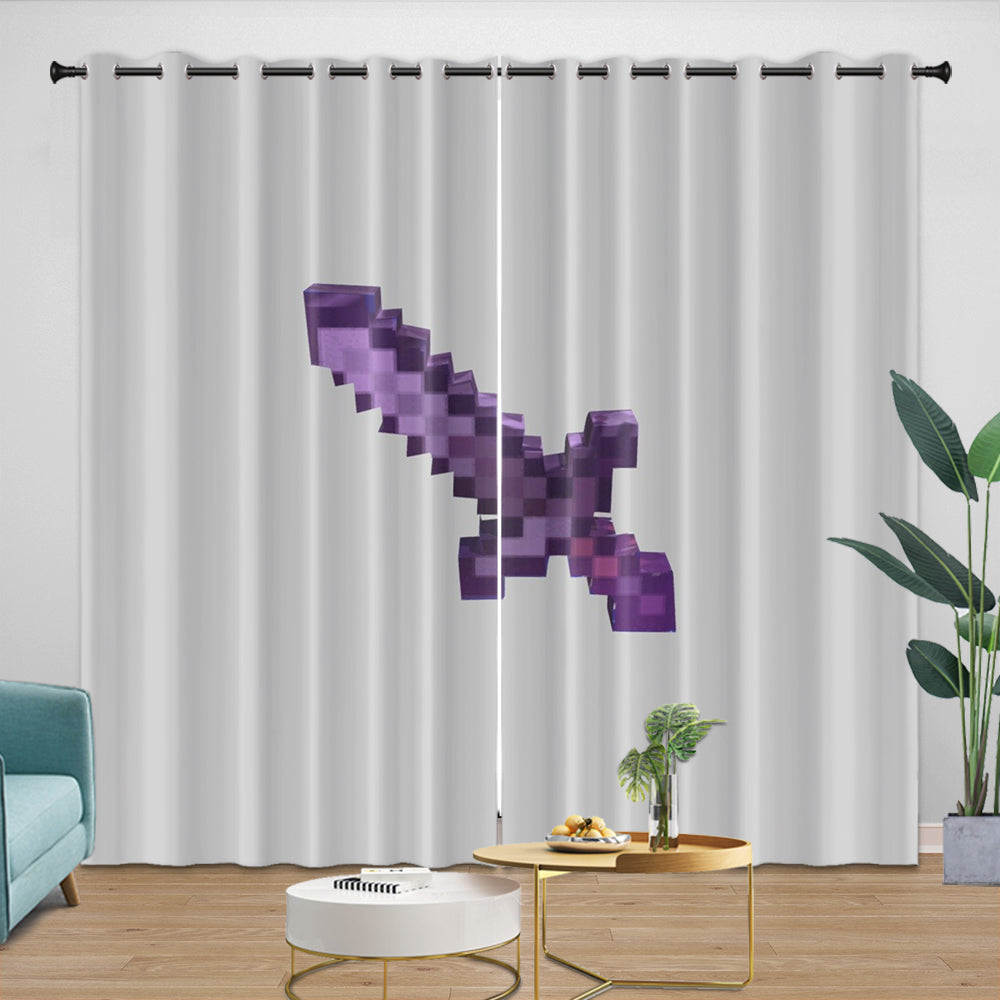 Game Pattern Minecraft Curtains Window Drapes Room Decoration (ONLINE ORDER ONLY)