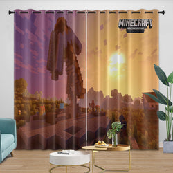 Game Pattern Minecraft Curtains Window Drapes Room Decoration (ONLINE ORDER ONLY)