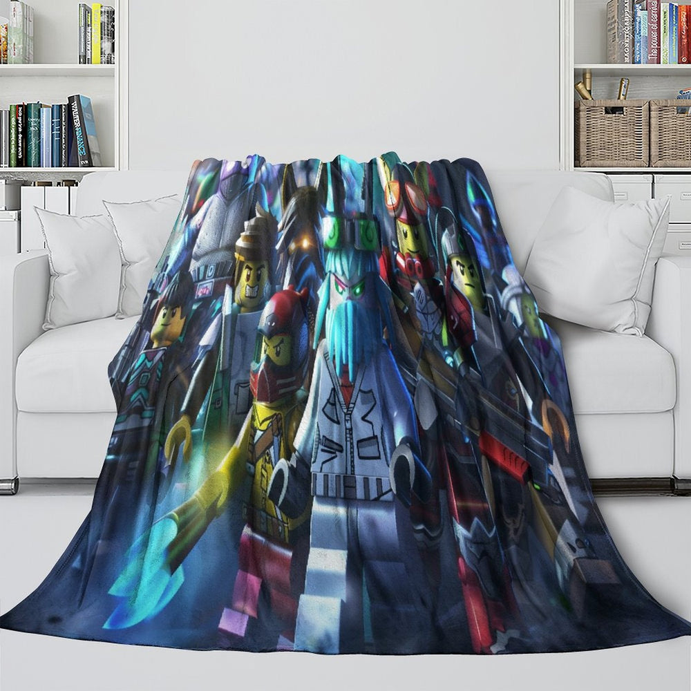 Game Pattern Roblox Blanket Flannel Throw Room Decoration (Online Order Only)