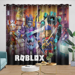 Game Pattren Roblox Curtains Blackout Window Drapes Room Decoration (Online Order Only)