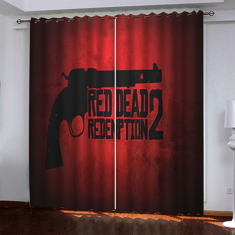Game Red Dead Pattern Curtains Blackout Window Drapes (Online Order Only)
