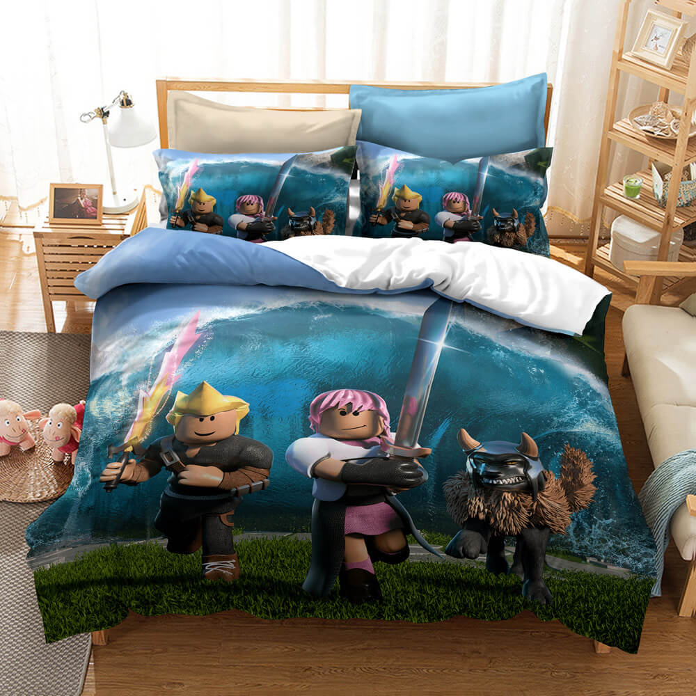 Game Roblox Cosplay Bedding Set Quilt Cover Without Filler (Online Order Only)