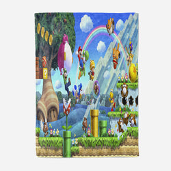Game Super Mario Blanket Flannel Throw Room Decoration (Online Order Only)