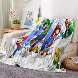Game Super Mario Blanket Flannel Throw Room Decoration (Online Order Only)