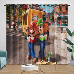 Game Super Mario Pattern Curtains Blackout Kids Room Window Drapes (ONLINE ORDER ONLY)