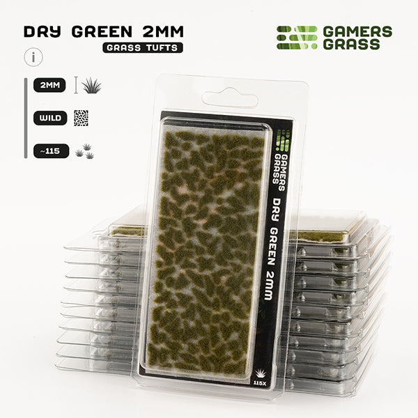 Gamers Grass Tufts: Dry Green 2mm- Wild (ONLINE ORDER ONLY)