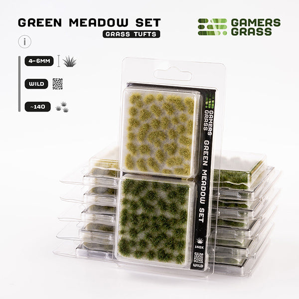 Gamers Grass Tufts: Green Meadow Set- Wild (ONLINE ORDER ONLY)