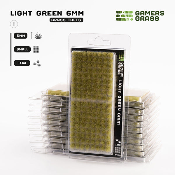 Gamers Grass Tufts: Light Green 6mm- Small (ONLINE ORDER ONLY)
