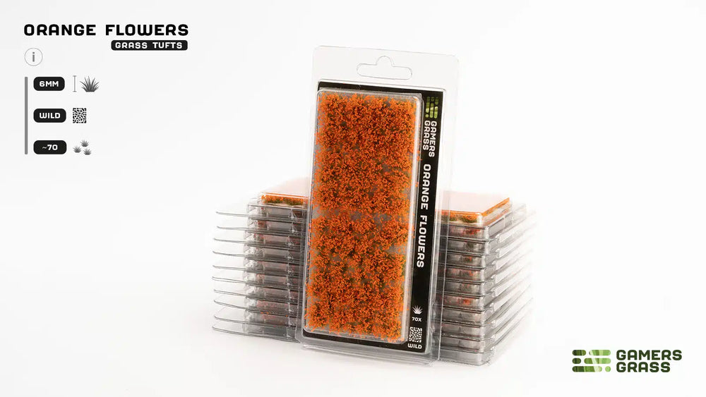 Gamers Grass Tufts: Orange Flowers- Wild (ONLINE ORDER ONLY)