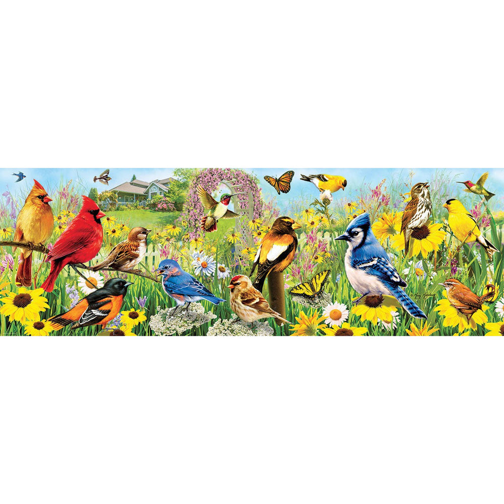Garden Birds 1000 Piece Panoramic Jigsaw Puzzle Eurographics (ONLINE ORDER ONLY)