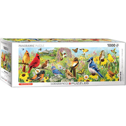 Garden Birds 1000 Piece Panoramic Jigsaw Puzzle Eurographics (ONLINE ORDER ONLY)