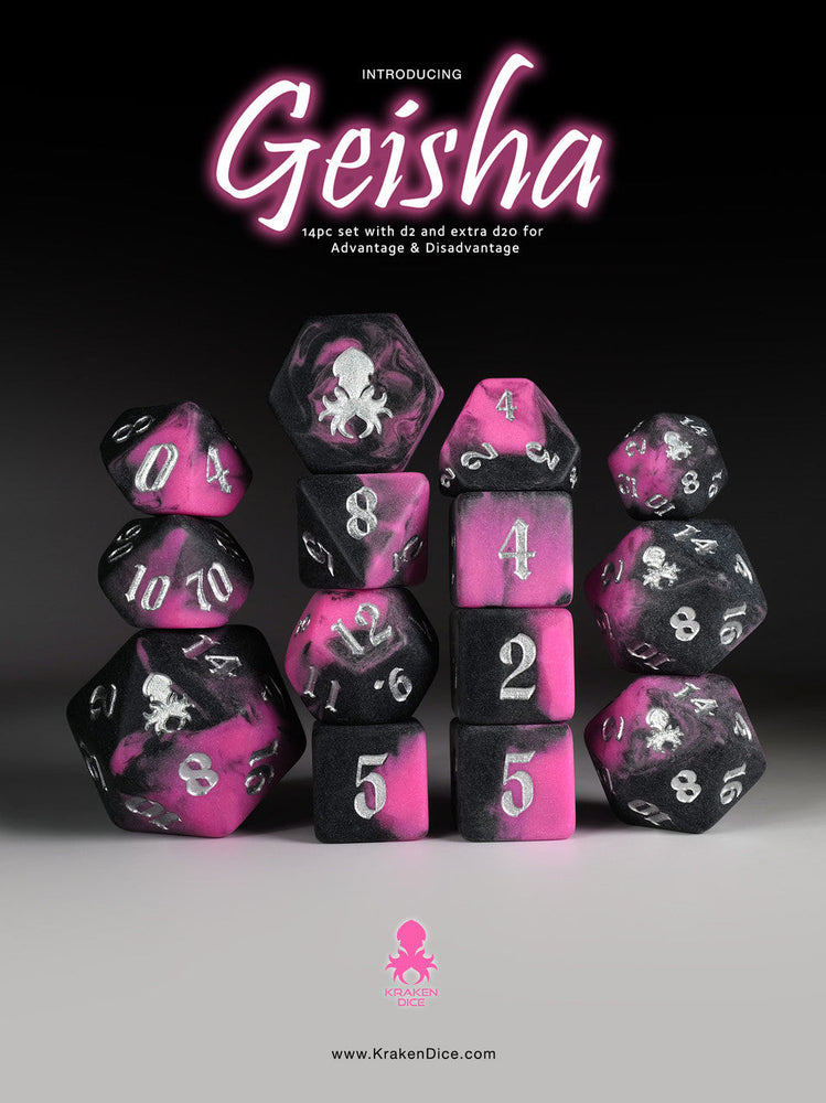 Kraken Dice Matte Dice Sets for TTRPGS (ONLINE ORDER ONLY)